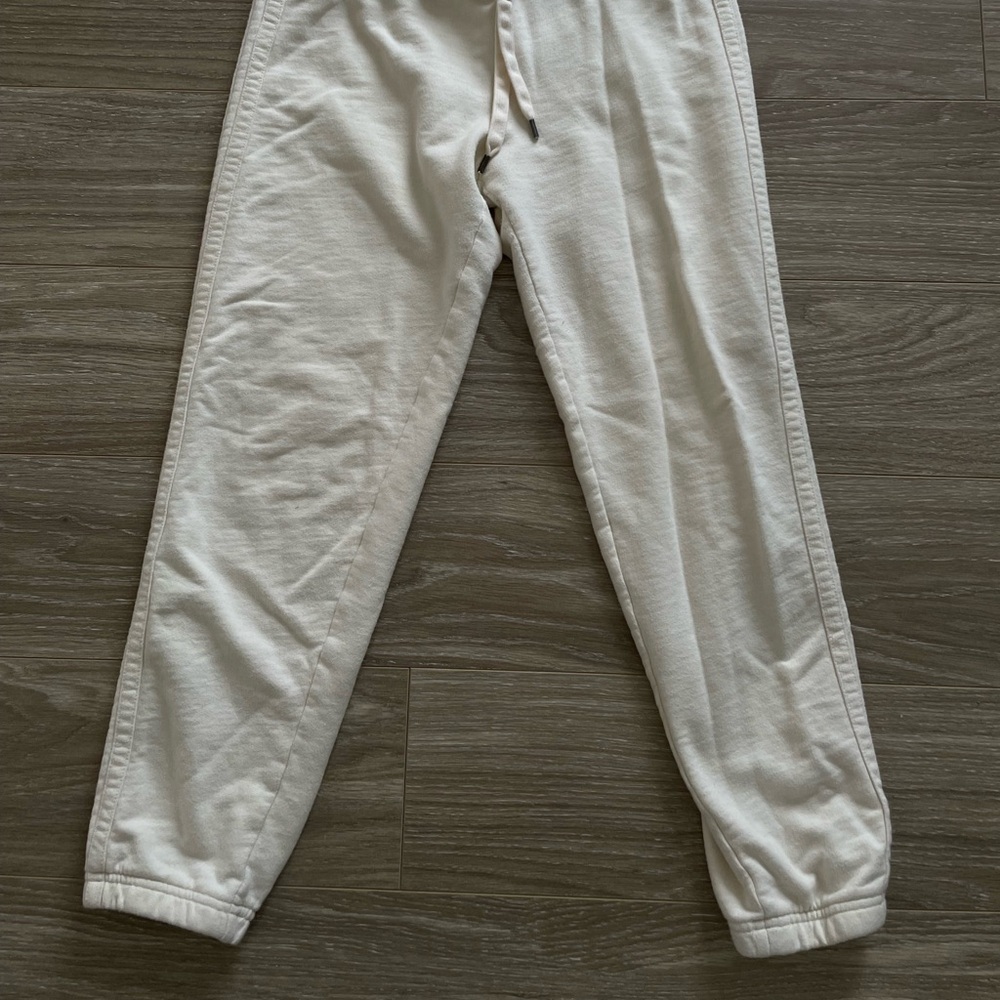 Norma Kamali Cream Cotton Lounge Pant in Milk Sz XS EUC - Picture 2 of 6